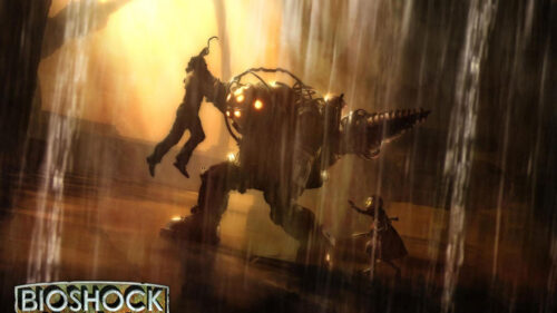 Big Daddy and Little Sister BioShock Desktop Wallpaper