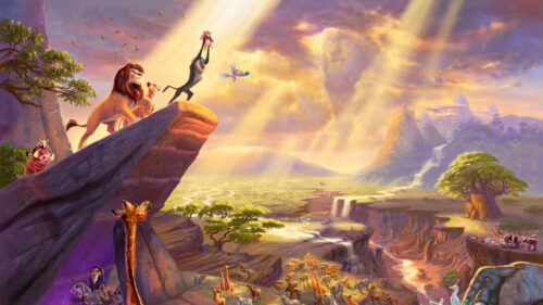 The Lion King Pride Lands Sunset View 4K Desktop Wallpaper
