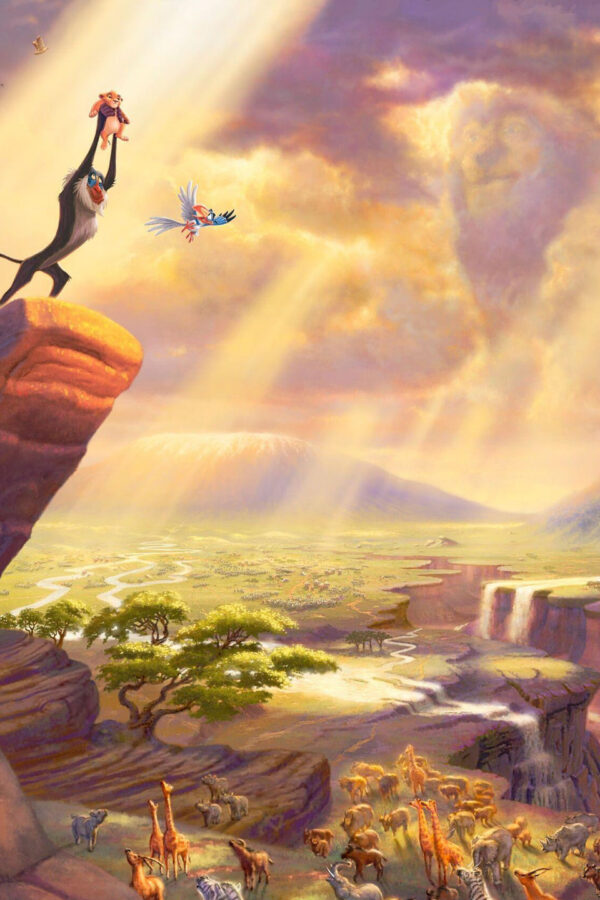 The Lion King Pride Lands Sunset View 4K Desktop Wallpaper
