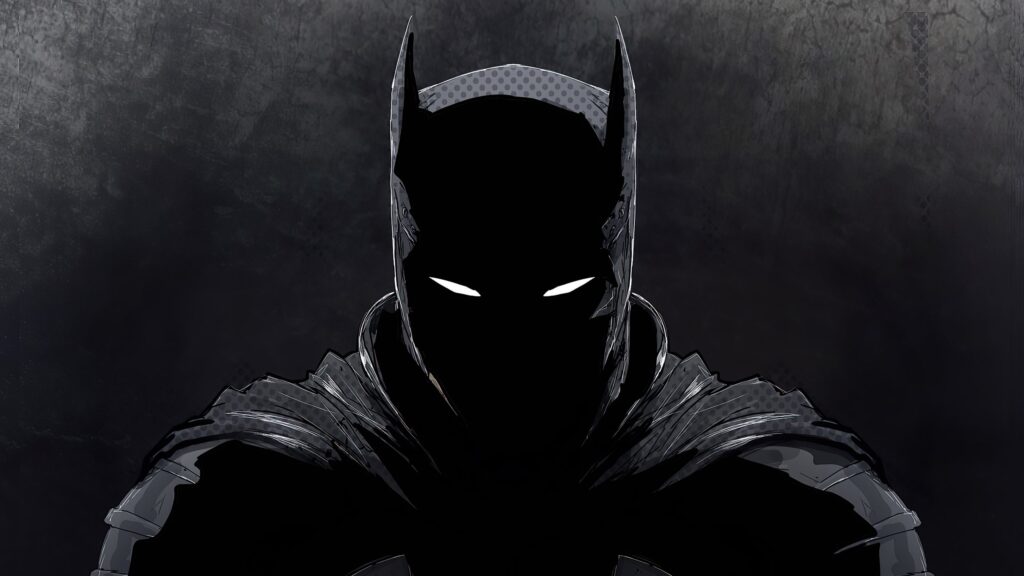 Dark Silhouette Batman Art 4K Desktop Wallpaper