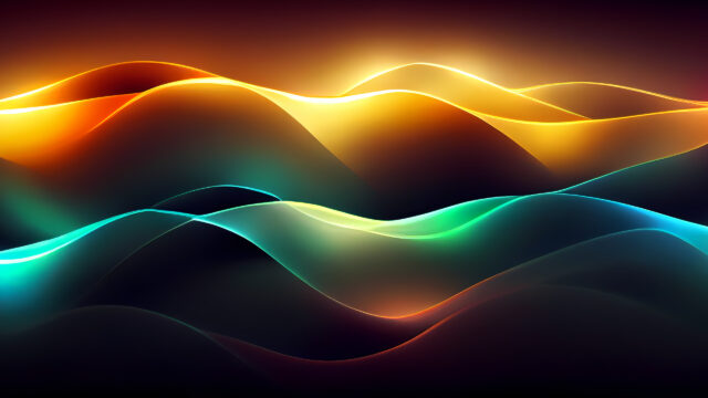 Abstract Glowing Liquid Waves 4K Desktop Wallpaper