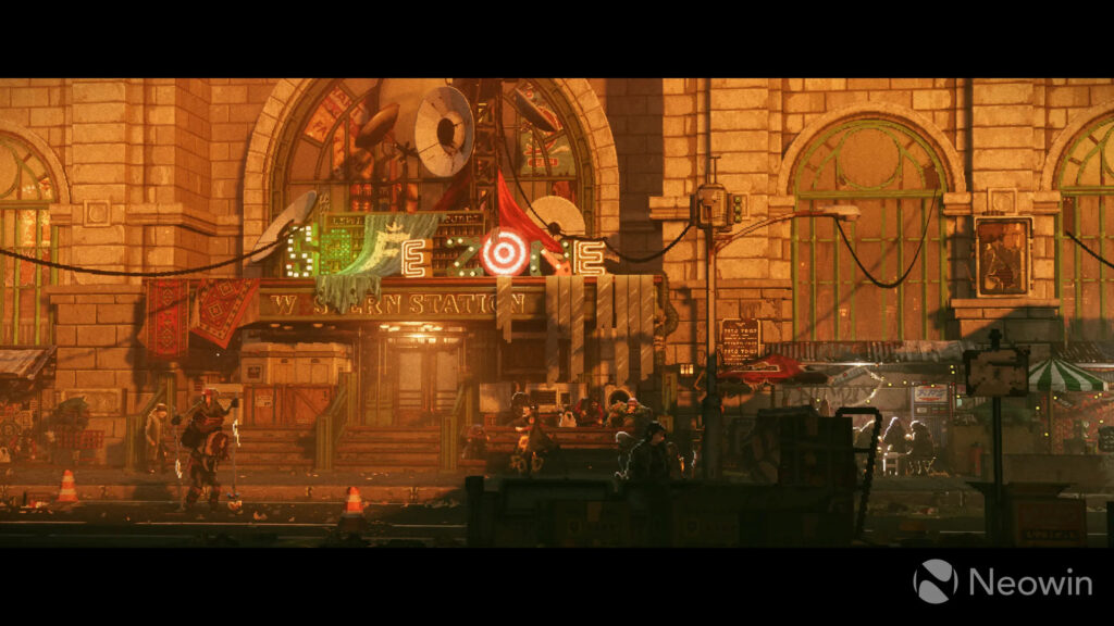 Post-Apocalyptic Western Station Pixel Art Desktop Wallpaper