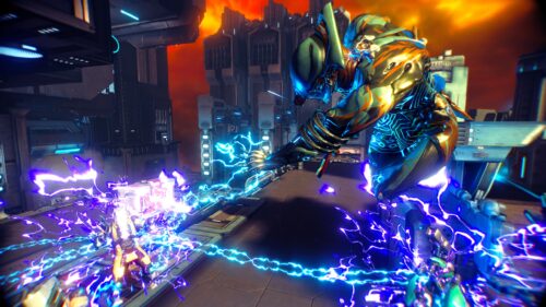 Volt Warframe Shocking Combat Action 4K Desktop Wallpaper