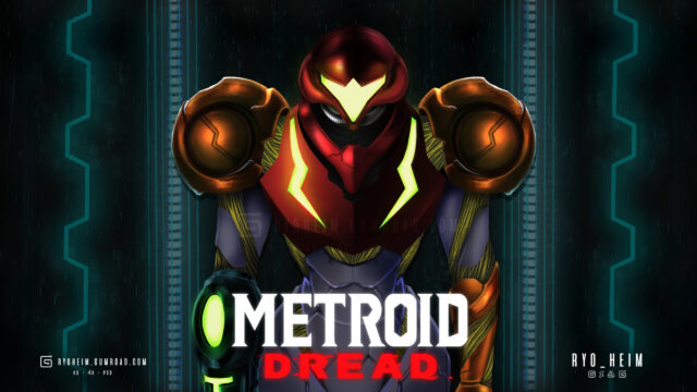 Samus Aran Metroid Dread Suit Artwork Desktop Wallpaper