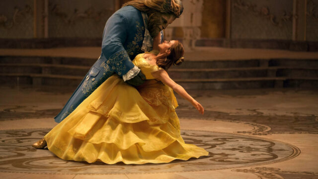 Belle and The Beast Ballroom Dance 4K Desktop Wallpaper