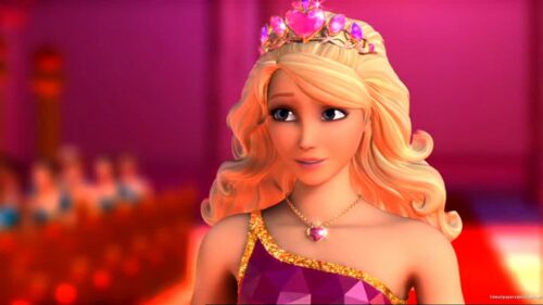 Blonde Princess Barbie Animation Scene Desktop Wallpaper