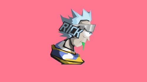 Rick Sanchez Cyberpunk Aesthetic Style 4K Desktop Wallpaper
