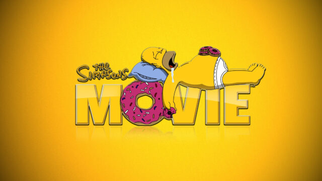 Homer Simpson Donuts The Simpsons Movie Desktop Wallpaper