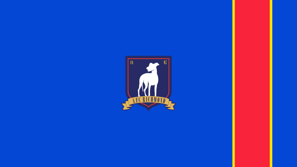 A.F.C. Richmond Minimalist Blue and Red Desktop Wallpaper