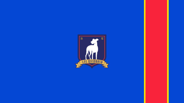 A.F.C. Richmond Minimalist Blue and Red Desktop Wallpaper