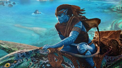 Jake Sully Riding Ikran Avatar The Way of Water 4K Wallpaper