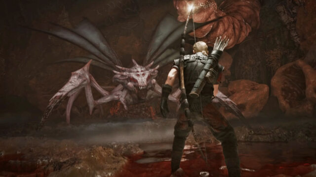 Gothic Remake Protagonist Fighting Monster Desktop Wallpaper