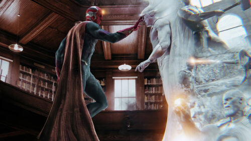 Vision vs White Vision Marvel Cinematic Universe 4K Wallpaper