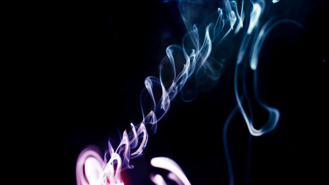 Abstract Purple and Blue Smoke Wisps Desktop Wallpaper