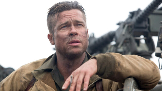 Brad Pitt in Fury High Quality 4K Desktop Wallpaper