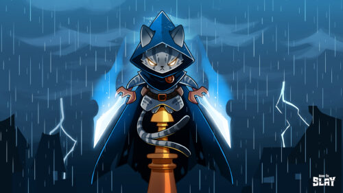 Gray Tabby Assassin Cat Desktop Wallpaper