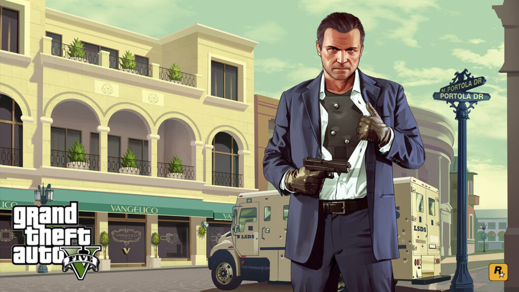 Grand Theft Auto V Michael De Santa Desktop Wallpaper