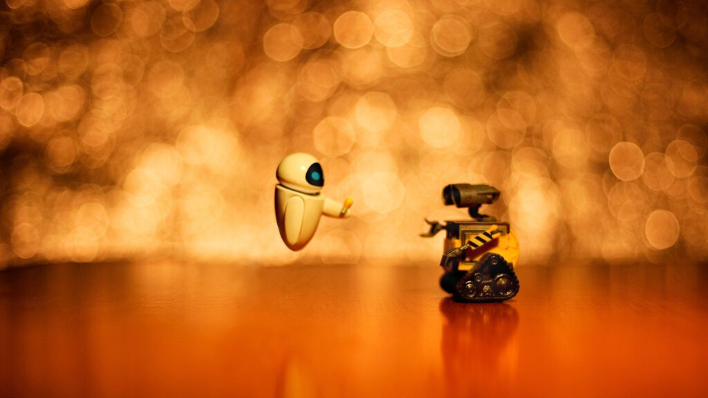 WALL-E and EVE Miniature Photography Desktop Wallpaper