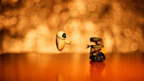 WALL-E and EVE Miniature Photography Desktop Wallpaper