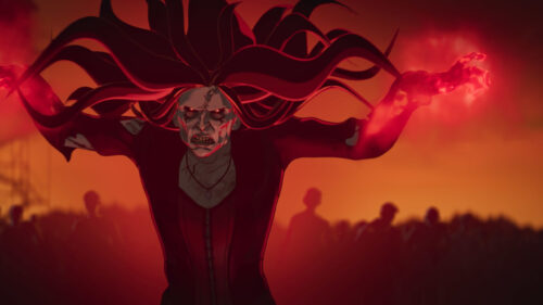 Zombie Scarlet Witch Action Scene Desktop Wallpaper, PC Wallpaper or 4K Wallpaper