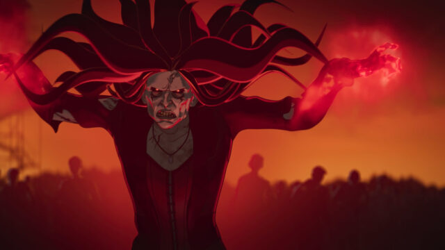 Zombie Scarlet Witch Action Scene Desktop Wallpaper, PC Wallpaper or 4K Wallpaper