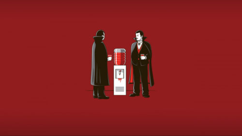 Vampire Blood Cooler Minimalist Desktop Wallpaper