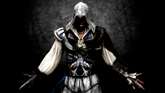 Ezio Auditore Assassin's Creed Hidden Blade 4K Desktop Wallpaper