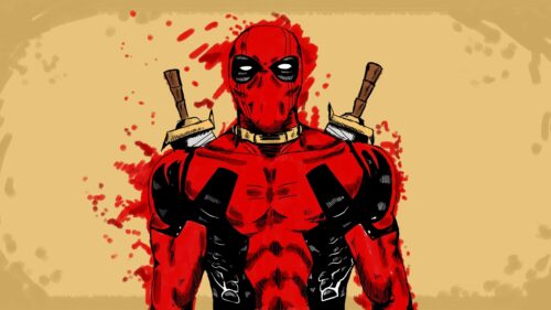Deadpool Comic Book Style Art 4K Desktop Wallpaper