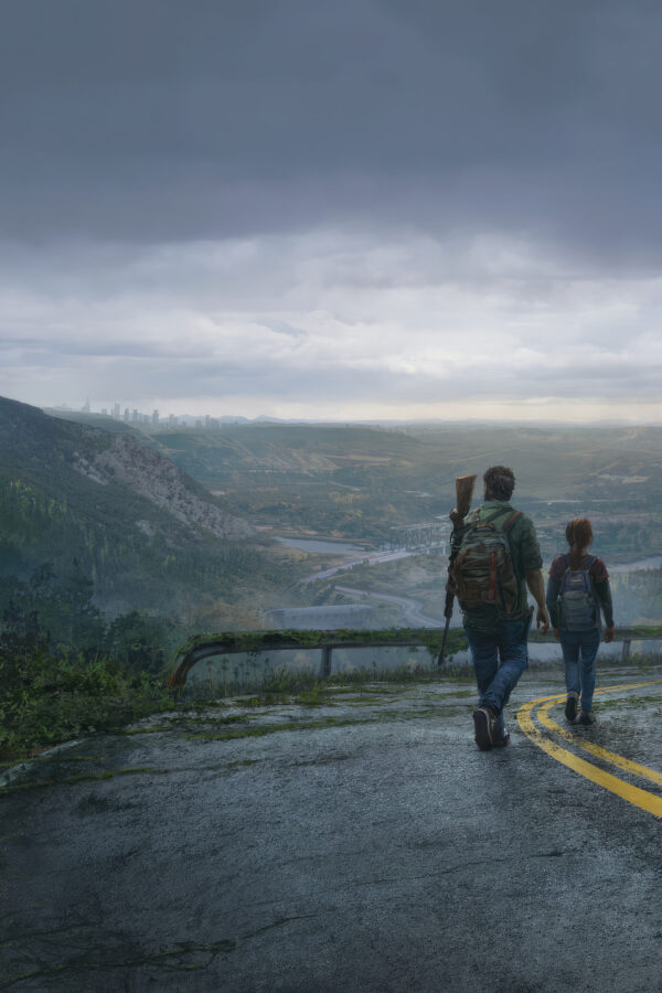 The Last of Us Joel and Ellie Scenic Road Desktop Wallpaper