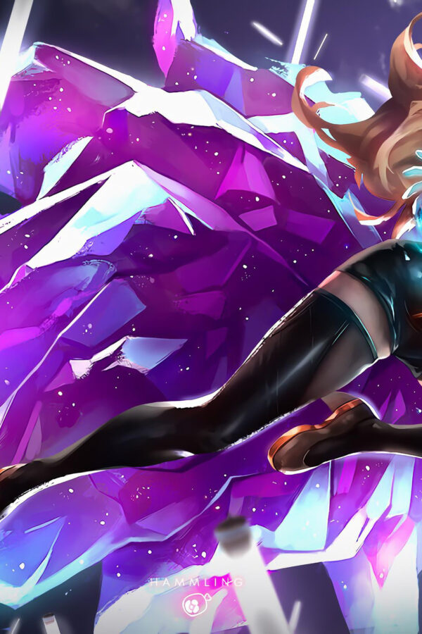 League of Legends K/DA Ahri Fan Art 4K Desktop Wallpaper