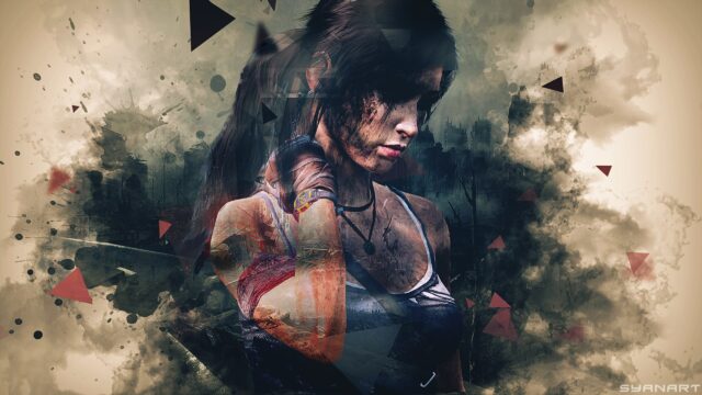 Lara Croft Post-Apocalyptic Digital Illustration Desktop Wallpaper