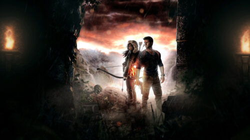 Lara Croft and Nathan Drake Crossover 4K Desktop Wallpaper
