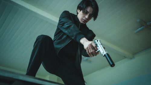 Action Hero Aiming Handgun Desktop Wallpaper