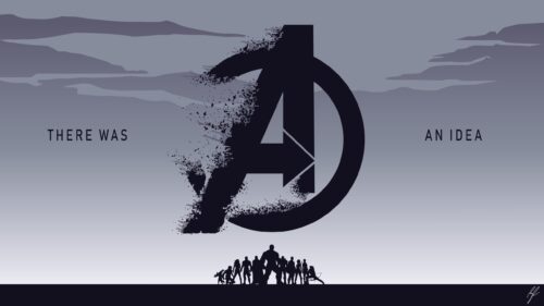 Avengers Minimalist Silhouette 4K Desktop Wallpaper