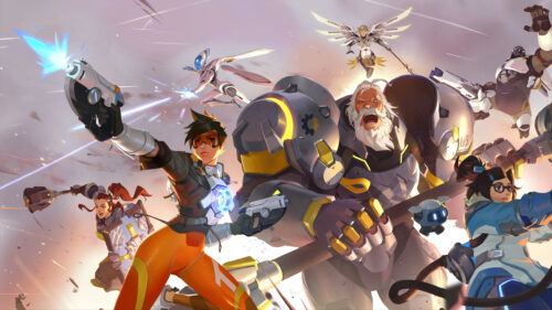 Action-Packed Overwatch Hero Team PC Wallpaper