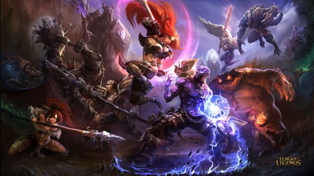 League of Legends Champions Battle Scene 4K Wallpaper
