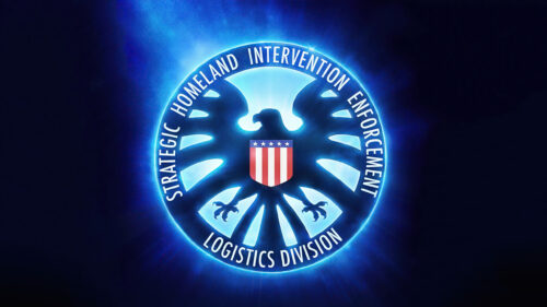 S.H.I.E.L.D. Logo from Marvel Universe 4K Wallpaper