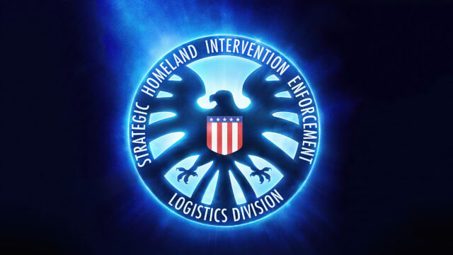 S.H.I.E.L.D. Logo from Marvel Universe 4K Wallpaper