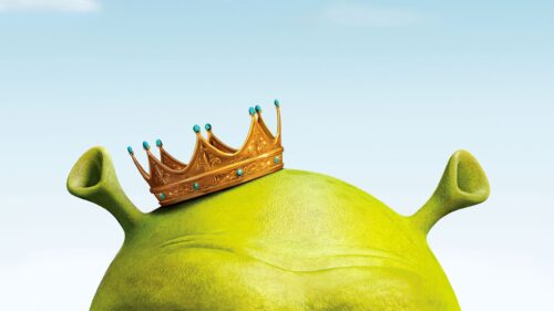 Shrek The Third Crowned Green Ogre Head 4K Wallpaper