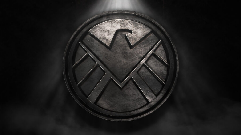 S.H.I.E.L.D. Emblem Metallic Logo 4K Desktop Wallpaper