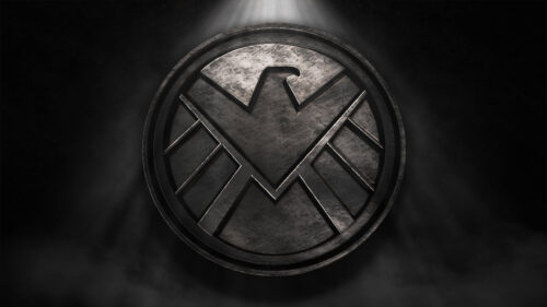 S.H.I.E.L.D. Emblem Metallic Logo 4K Desktop Wallpaper