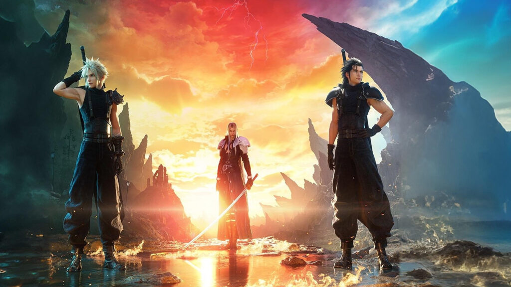 Final Fantasy VII Rebirth Cloud, Sephiroth, and Zack 4K Wallpaper