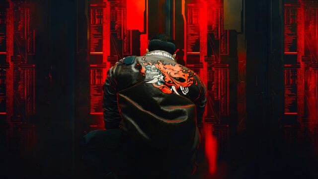 Cyberpunk Street Samurai Leather Jacket Desktop Wallpaper