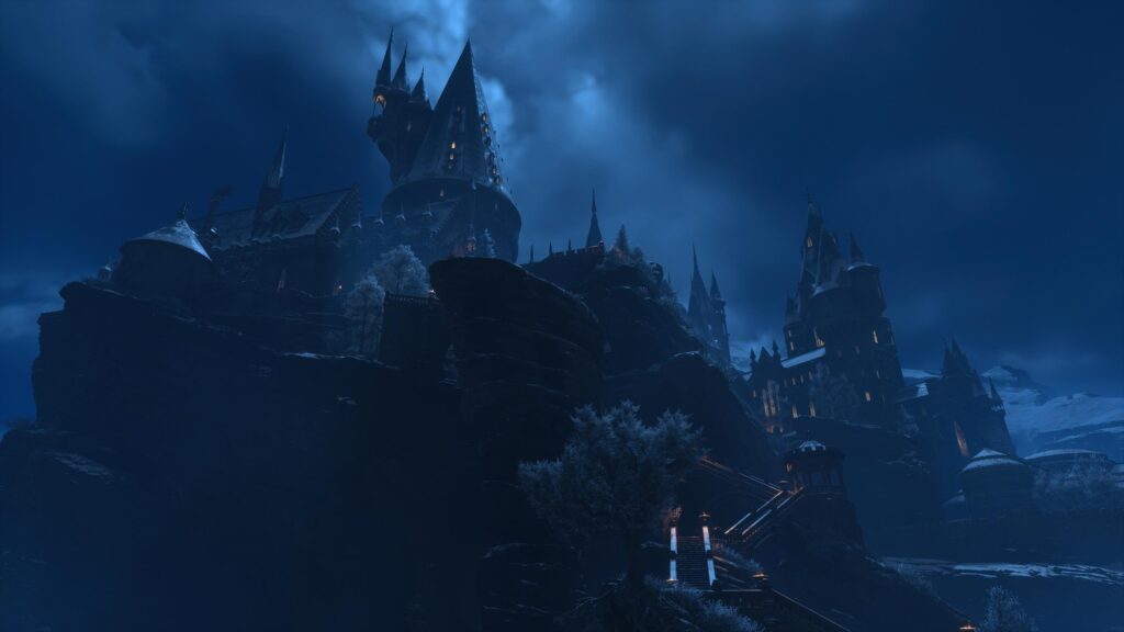 Hogwarts Castle Night Sky Desktop Wallpaper