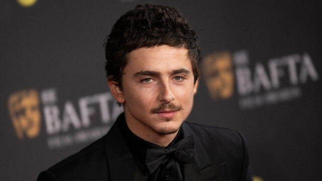 Timothée Chalamet Formal Black Suit Portrait Desktop Wallpaper