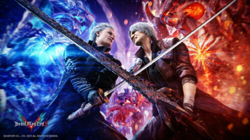 Devil May Cry 5 Vergil vs Dante 4K Desktop Wallpaper