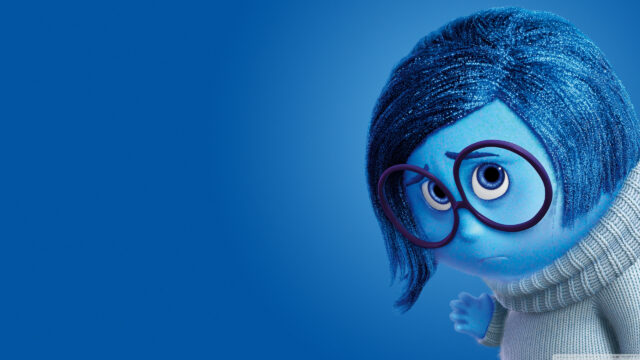 Sadness from Inside Out Minimalist 4K Desktop Wallpaper