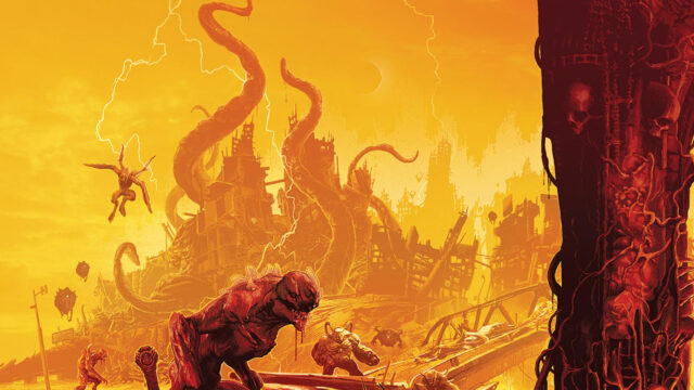Apocalyptic Hellscape Red Monster Desktop Wallpaper