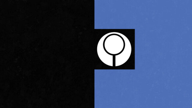 Minimalist Black and Blue Abstract Circle PC Wallpaper