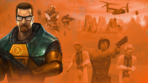 Gordon Freeman Half-Life Action Scenes Desktop Wallpaper